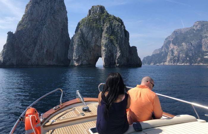 Cruising through the azure waters around Capri, where every wave is a serenade and every view is a masterpiece. A private boat tour, unlocking the island's secrets and indulging in the pure bliss of the Mediterranean.