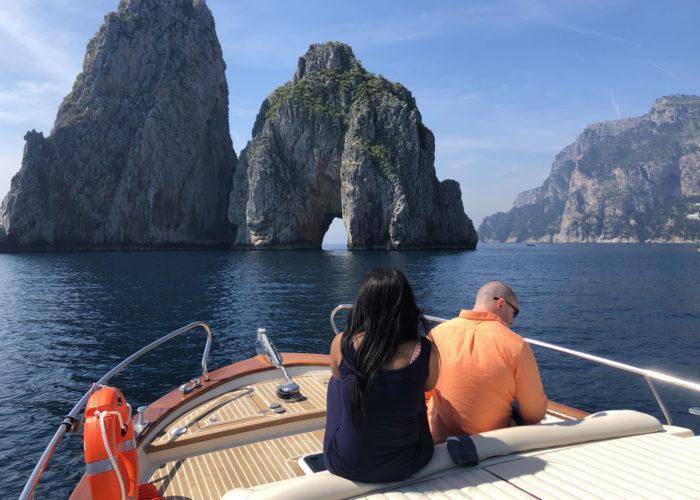 Cruising through the azure waters around Capri, where every wave is a serenade and every view is a masterpiece. A private boat tour, unlocking the island's secrets and indulging in the pure bliss of the Mediterranean.