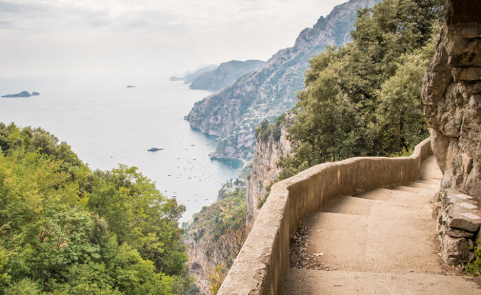 The Sentiero degli Dei, connecting the small town of Agerola with Nocelle, a section of Positano nestled on Monte Peruso's slopes, is aptly named The Path of the Gods due to its breathtaking scenery