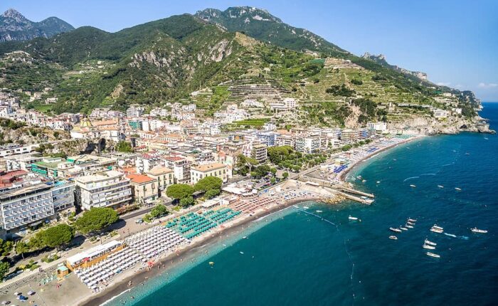 Maiori and Minori beaches are the most family-friendly onnes on the Amalfi Coast